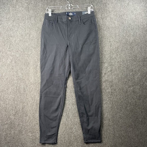 Hollister High rise Super Skinny Stretch Pants Navy Blue Sz 9S W29 L26 NWT - Picture 1 of 9